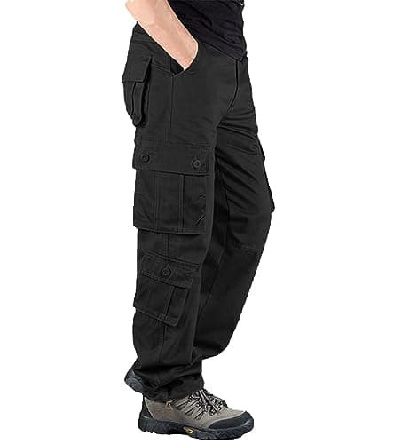 BAYAMO Mens Cargo Pants Camo Military Fatigue Pant Camouflage Hunting Combat Work Casual Pants Multi Pocket view 2