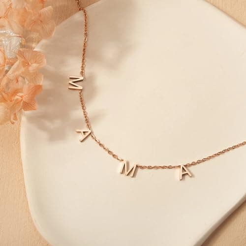 Mothers Day Gifts for Mom, for Wife - 14K Gold Mama Necklace- First Mothers Day Gifts for New Mom - Hypoallergenic, Water-Resistant & Tarnish-Free - Momma Necklace for Women - For Mother to Be view 6