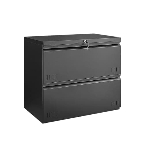 Approgreent 2 Drawer File Cabinet, File Cabinets for Home Office, Printer Stand, File Cabinet with Lock, Lateral Filing Cabinet for A4/Letter/Legal Size File Folders, Assembly Required(Black) — image 1