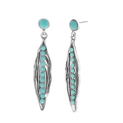 BAYLAY Boho Turquoise Earrings for Women-Western Gold Earrings Gold/Silver and Turquoise Jewelry for Women Western Earring Studs Elegant Women's Jewelry Perfect Gifts for Mom Wife Girlfriend — image 1