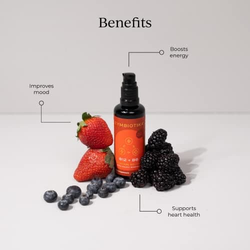 CYMBIOTIKA Liposomal Vitamin B12 1250mcg for Energy & Hair Support | Bioavailable liposomal B12 for cellular energy, cell production & healthy hair, skin & nails. Vegan, sugar free. 2 fl oz. view 6