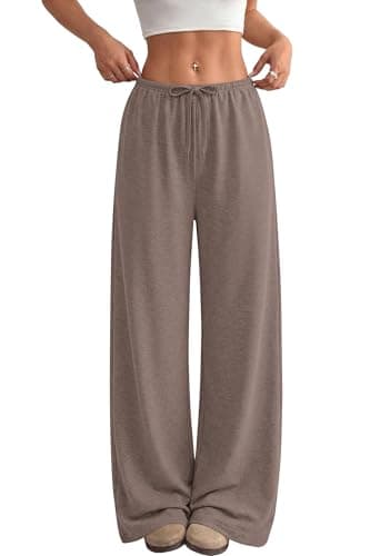 Okiwam Womens Summer Pants Wide Leg Sweatpants Lightweight Pajama Pants Casual Lounge Travel Joggers 2026 Summer Clothes view 2