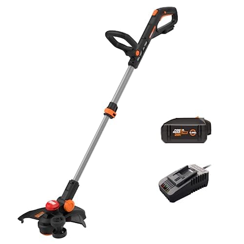 WORX Nitro Cordless String Trimmer & Lawn Edger, 3 in 1 Mini Mower with Brushless Motor, 20V 13" Weed Eater with 90° Pivoting Head, 4.0 Ah Battery & Charger Included, WG173 view 1