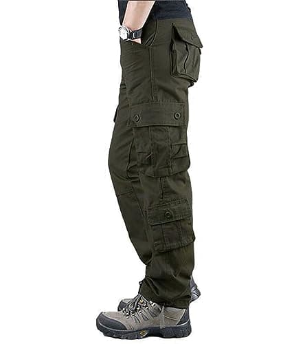 BAYAMO Mens Cargo Pants Camo Military Fatigue Pant Camouflage Hunting Combat Work Casual Pants Multi Pocket view 4
