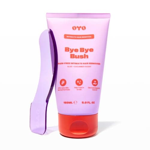 OYO Bye Bye Bush Pubic Hair Removal Cream for Women, Private Area, Bikini Hair Removal for Women, Inner Thighs & Underarms, Sensitive Skin Depilatory Cream, Aloe & Cucumber, 5 fl oz — image 1