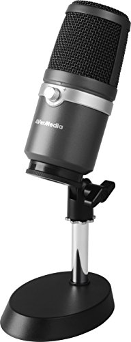 AVerMedia USB Multipurpose Microphone, for Recording, Streaming or Podcasting (AM310), 6.1" x 2.9" x 2.9"