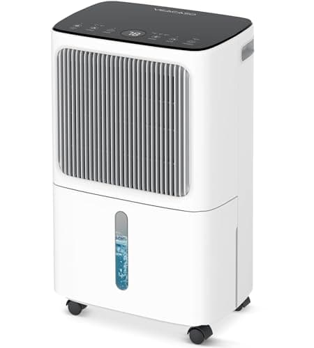 2500 Sq.Ft Dehumidifier for Basement with Drain Hose Max 34 Pints, VEAGASO Dehumidifiers for Home, Large Room, Bathroom, Bedroom, Three Modes, Intelligent Humidity Control, Dry Clothes, 24HR Timer view 1