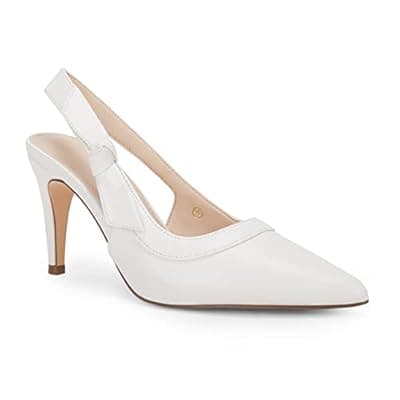 Coutgo Women's Pointed Toe High Heels Slingback Bowknot Formal Pumps Dress Shoes