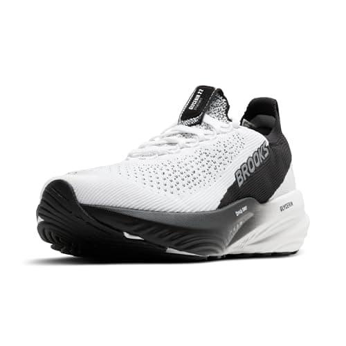 Brooks Men’s Glycerin Stealthfit 22 Neutral Running Shoe - White/Grey/Black - 11 Medium