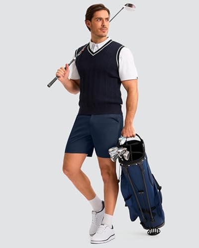 Men's Golf Shorts 7"/ 9"/ 11" Inseam with 5 Pockets Lightweight Stretch Quick Dry Casual Dress Hybrid Short for Men view 6