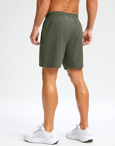 Pudolla Men's Athletic Shorts with Zipper Pockets 5"/7"/9" Lightweight Quick Dry Workout Gym Running Shorts view 4