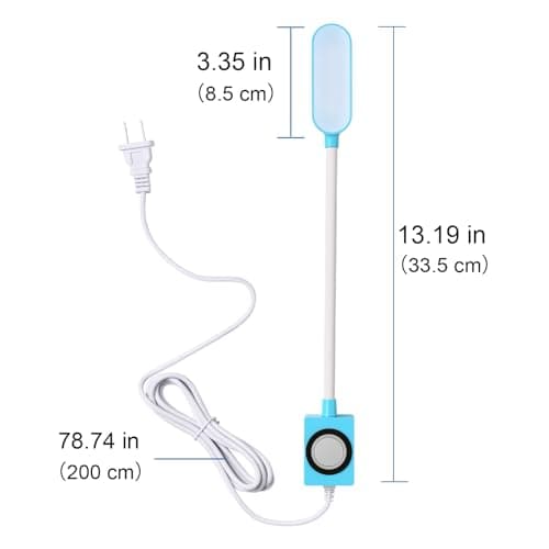 Magnetic Work Light with Flexible Gooseneck & Touch Control - 3-Level Dimmable, Sewing Lamp for Workshop Sewing Machines, Lathes, Mills, Drills view 2