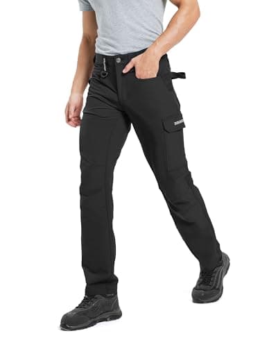 DURAWERK Men's 4-Way Stretch Cargo Pants, Work Pants, Durable Tactical Pants, Lightweight EDC Hiking Pants for Outdoor view 4