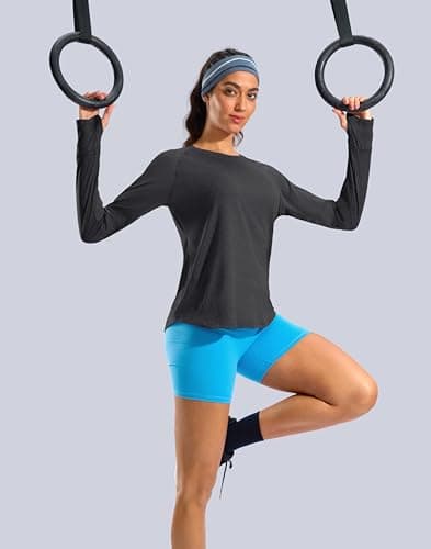 G Gradual Long Sleeve Workout Tops for Women Quick Dry Lightweight Running Athletic Shirts with Zip Pocket Moisture Wicking view 3