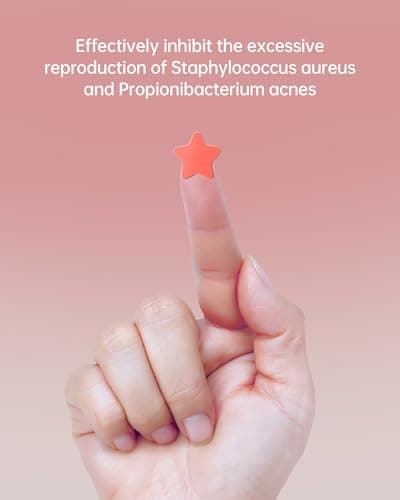 Jefusst Star Acne Patches 140 Counts, Pimple Patch Pimple Patches for Face Pimple Patches Stars Hydrocolloid Acne Patches Cute Zit Patches Healing Sticker, Fire Orange view 3