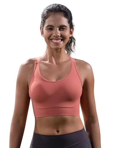Cordaw Women's High Support Sports Bra, Adjustable Straps & Molded Cups, Racerback Workout Top — image 1