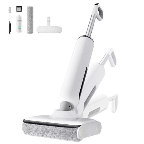 Cordless Wet Dry Vacuum Cleaner, 23KPa Vacuum Mop for Hard Floors, Up to 45 Min Runtime, 180° Lay-Flat Design with Hot Water Self-Cleaning & 185°F Hot Air Drying, Anti-Tangle Brush for Pet Hair view 1