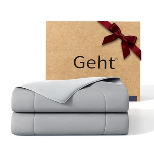 Gehtmnl Cooling Blanket for Hot Sleepers & Night Sweats – Cooling Comforter, Breathable Lightweight Double-Sided Summer Bedding, Breathable Soft All Season (Frosty Light Grey, Queen(90"x90")) — image 1