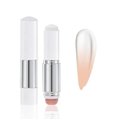 Color Changing Foundation Stick - 2 in 1 Dual Ended White Foundation Stick, Long Lasting Waterproof Full Coverage Concealer Stick for Face (1#Natural)