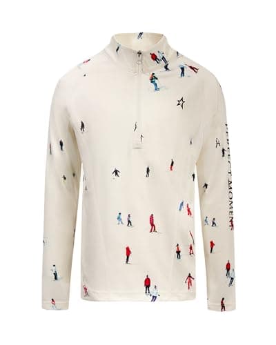 Perfect Moment, Kids Thermal Half-Zip, Y12, Dede Ski Print