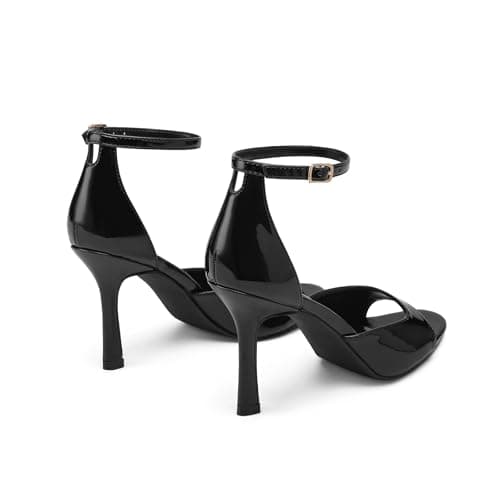 AIUZO Women's Open Toe Ankle Strap Stiletto Heeled Sandals, Dress Shoes for Wedding Bridal Party Prom view 5