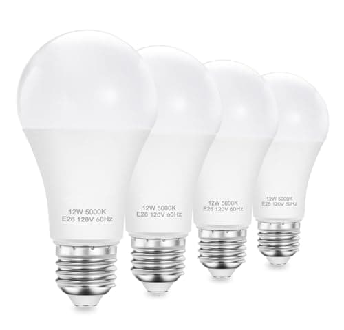 UPWATT A19 LED Bulbs, E26 LED Light Bulbs -12W (100W Equivalent), Non-Dimmable, Daylight 5000K, Bright White for Home Lighting (Pack of 4) — image 1