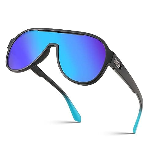 FEISEDY Polarized Men Women Sunglasses, Oversized Fahion One Piece Sun Glasses, Lightweight TR90 Frame B4080 view 2