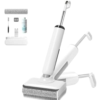 Wet Dry Vacuum Mop, 180°Lay-Flat Cordless Vacuum Mop All in One, Floor Cleaner Machine, 45 Minutes Long Runtime Electric Mop, 158℉ Self-Cleaning, Edge Cleaning, Self-Propelled Vacuum Mop Combo