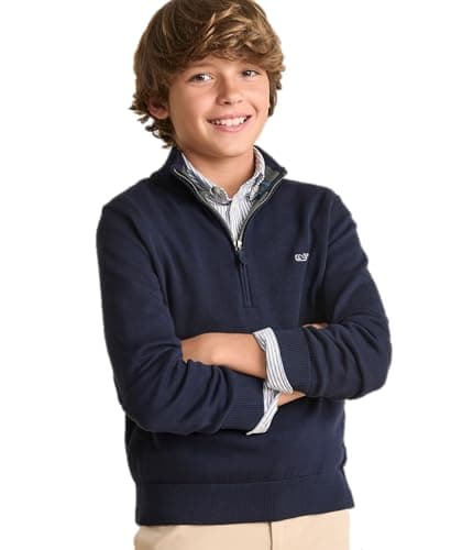 Vineyard Vines Boathouse Quarter-Zip, Nautical Navy, 3T