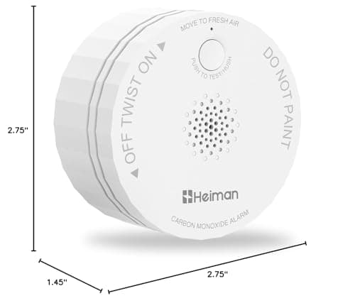 Heiman Carbon Monoxide Detector, Nano-Sized Portable CO Alarm Battery Powered, UL2034 5th Certified, 10-Year Battery Figaro Sensor, Test Button, Small Firm Alarm for Home Travel Vehicle RV view 2