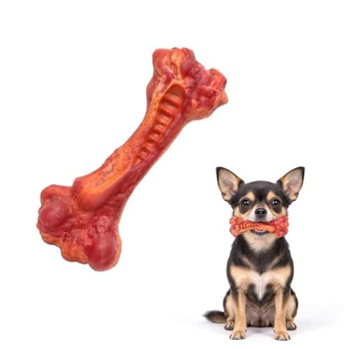 Dog Chew Toys for Aggressive Chewers Durable Natural Rubber Bone — image 1