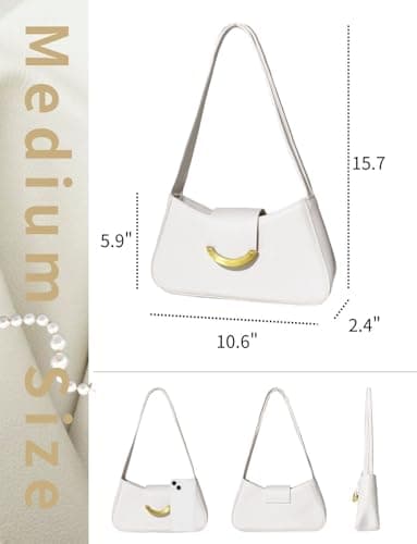 Gleease Cute Small Purse for Women Vintage Shoulder Bag Hobo Leather Handbag with Zipper view 5