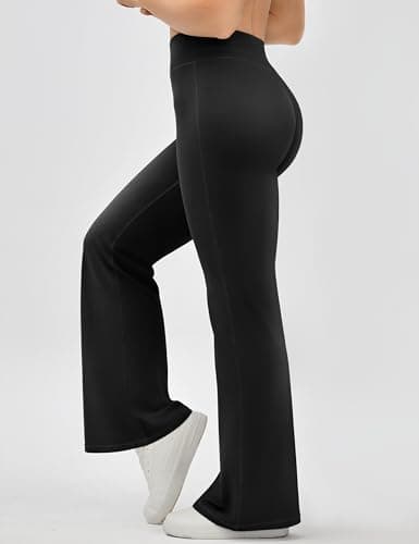 EUYZOU Yoga Pants Women High Waist Casual Soft Crossover Straight Leg Bottoms Leggings view 4