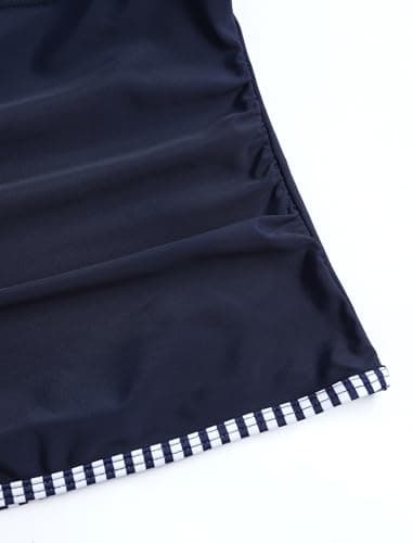 ZAFUL Womens Tankini Swimsuits V Neck Push Up Swim Top Color Block Tummy Control High Waisted Bathing Suits Swim Bottom view 7