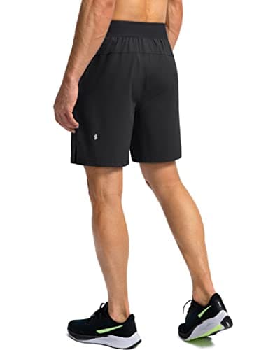 Soothfeel Men's Athletic Running Shorts Zipper Pockets 9"/7"/5 Workout Gym view 2