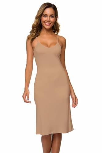LB LIFEBEST Women's Full Slips Cami Long Spaghetti Strap Under Dress view 2