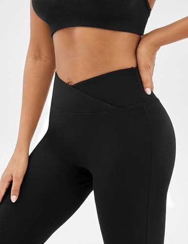 EUYZOU Yoga Pants Women High Waist Casual Soft Crossover Straight Leg Bottoms Leggings view 5