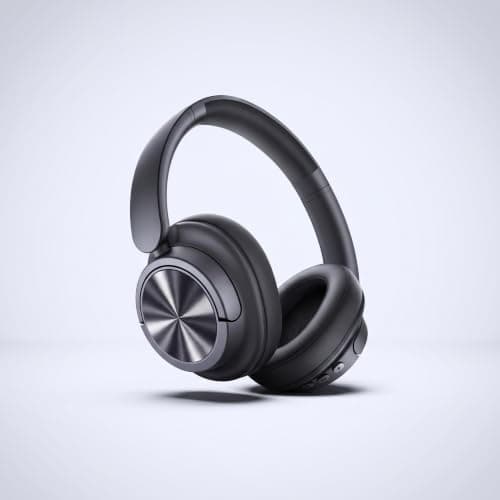 Hybrid Active Noise Cancelling Headphones 120H Playtime Wireless Headphones Bluetooth 6.0 Over Ear Headphones with 6 ENC HD Call Mic, Hi-Res 360° Spatial Audio ANC Headphone for Travel Workout Black — image 1