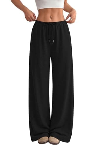 Okiwam Womens Summer Pants Wide Leg Sweatpants Lightweight Pajama Pants Casual Lounge Travel Joggers 2026 Summer Clothes view 2