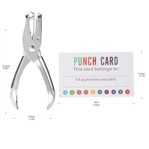 ONEDONE Punch Cards (Pack of 200) Reward Punch Cards for Classroom Behavior Incentive Awards for Kids Students Teachers Home Classroom School Business Loyalty Gift Card - 3.5" x 2" view 3