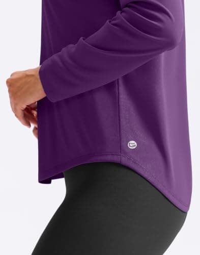Long Sleeve Workout Tops for Women Dry Fit V Neck Athletic Shirts XS-3XL view 4