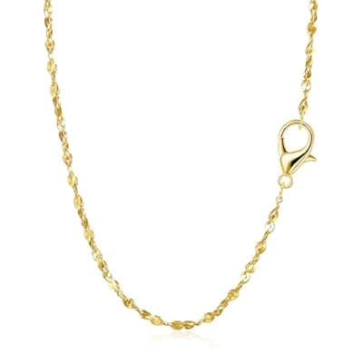 BAYLAY Gold Chain Necklace for Women - 18K Gold Plated Necklace Chain Dainty Gold Necklace for Women Gold Chain Gold Necklace Gold Jewelry Gifts Size 16/18/20/22/24/26 Inch