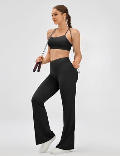 EUYZOU Yoga Pants Women High Waist Casual Soft Crossover Straight Leg Bottoms Leggings view 3