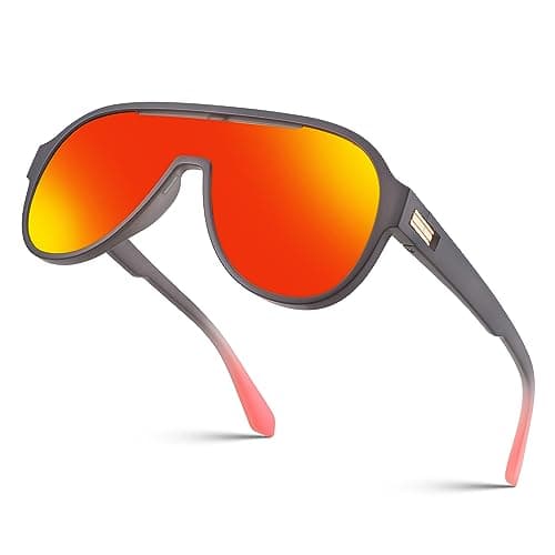 FEISEDY Polarized Men Women Sunglasses, Oversized Fahion One Piece Sun Glasses, Lightweight TR90 Frame B4080 view 2