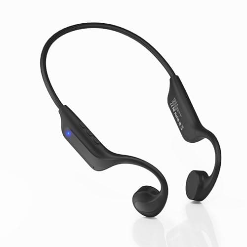 Bone Conduction Headphones Open Ear, 3 EQ Modes Bluetooth 6.0 with Mic, Anti-Leak Directional HD Audio, Skin-Friendly Comfort, IP65 Waterproof Running Headphones Earbuds for Gym Workout Outdoor(Black）