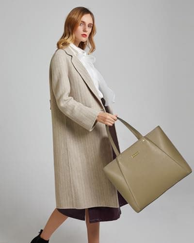 Blofinche Genuine Leather Tote Bag for Women,15.6 Inch Laptop Bag, Large Work Purse for Office Travel Commuter view 3