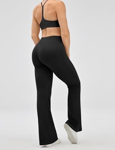 EUYZOU Yoga Pants Women High Waist Casual Soft Crossover Straight Leg Bottoms Leggings view 2