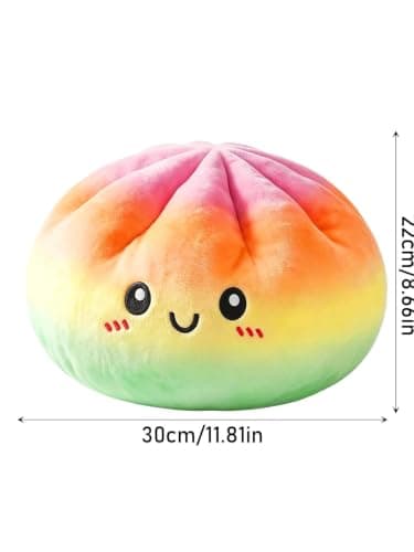 Giant Dumpling Pillow, 10.8-Inch Cute Plush Stuffed Bun Pillow Home Decor view 3