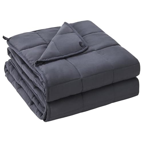 yescool Weighted Blanket for Adults (20 lbs, 60” x 80”, Grey) Cooling Heavy Blanket for Sleeping Perfect for 190-210 lbs, Queen Size Breathable Blanket with Premium Glass Bead, Machine Washable — image 1