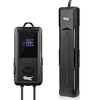 hygger Aquarium Heater 500W/800W/1000W,Fish Tank Heater with Danger Warning Automatically Stops Heating System and Digital LED Controller,for Freshwater or Saltwater 110-240 Gallon Tank
